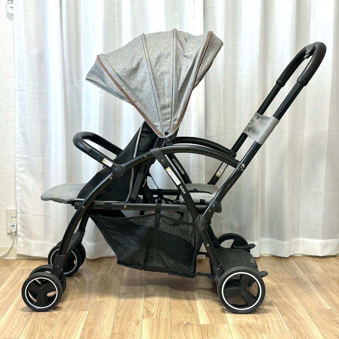【美品】KATOJI 2人乗りベビーカー 2-Seater グレー