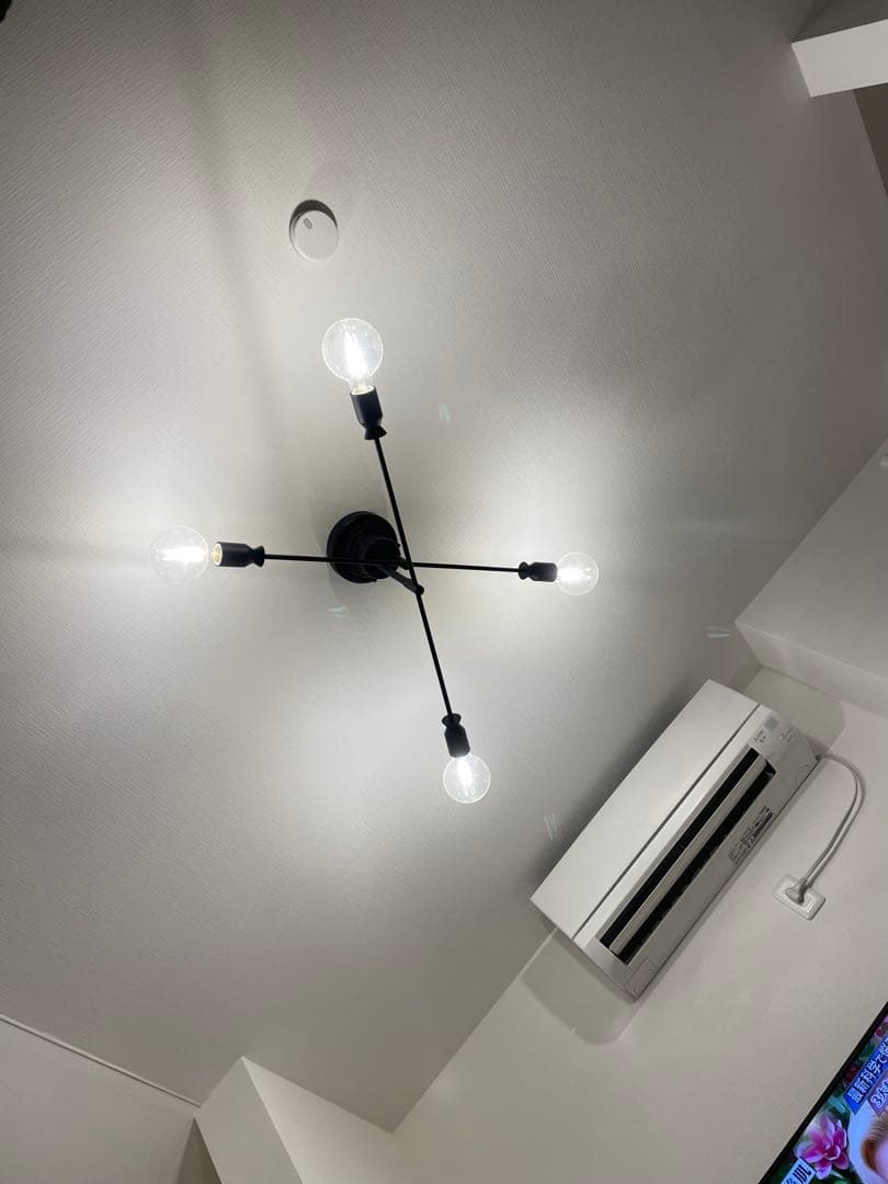 おしゃれシーリングライト　black ⭐︎LEDボール電球セット⭐︎
