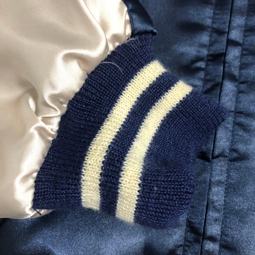 美品 スカジャン STRAY CATS ブルー×ゴールド 大きいサイズ　L