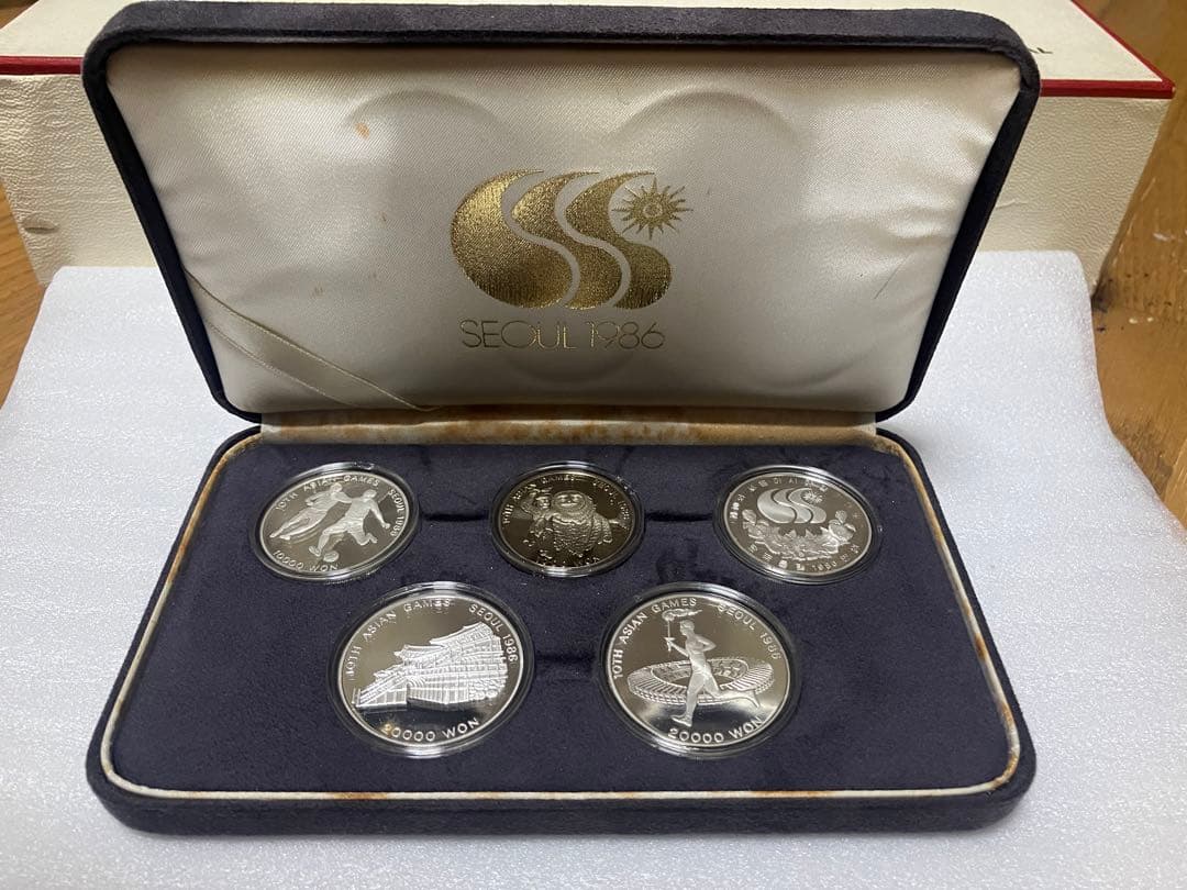 1986年ソウルアジア大会 銀メダル5枚セット Seoul 1986