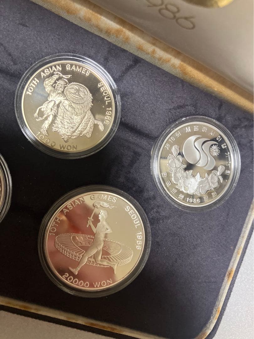 1986年ソウルアジア大会 銀メダル5枚セット Seoul 1986