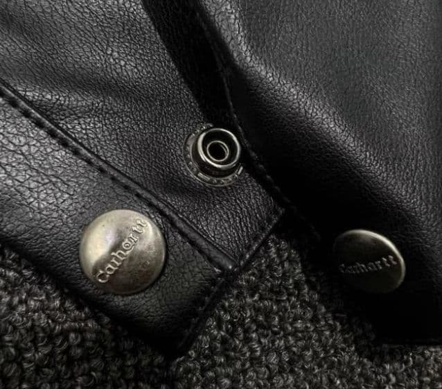 Carhartt WIP DETROIT ブラックレザージャケット 早い者勝ち