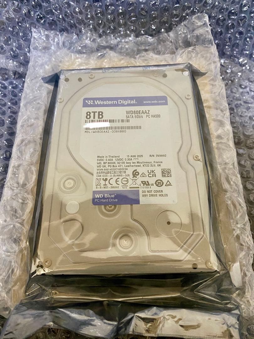 新品Western Digital 8TB ハードディスクドライブ 2個セット
