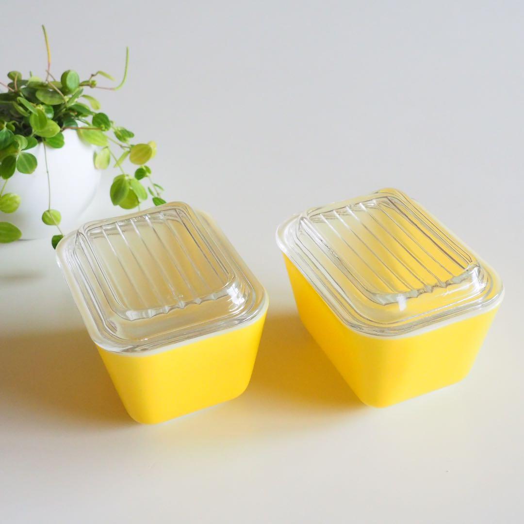 【再値下げ】【ヴィンテージ】オールドパイレックス　レフリジレーター3点セット