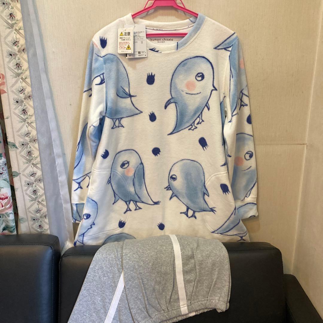 ツモリチサトパジャマ長袖 長ズボン マイクロフリース素材 あたたかUDW442