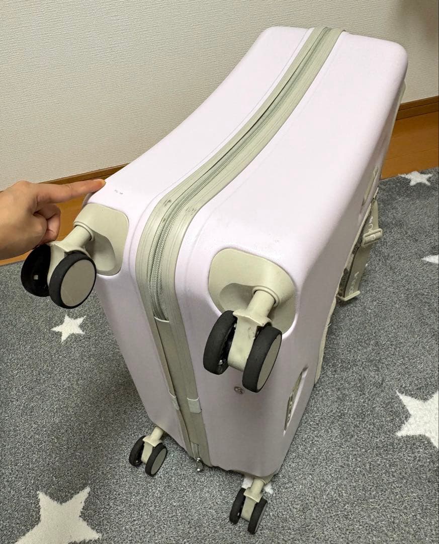 【ノリッコ】プレミアムシートタイプ　キャリーケース　パステルピンク　M