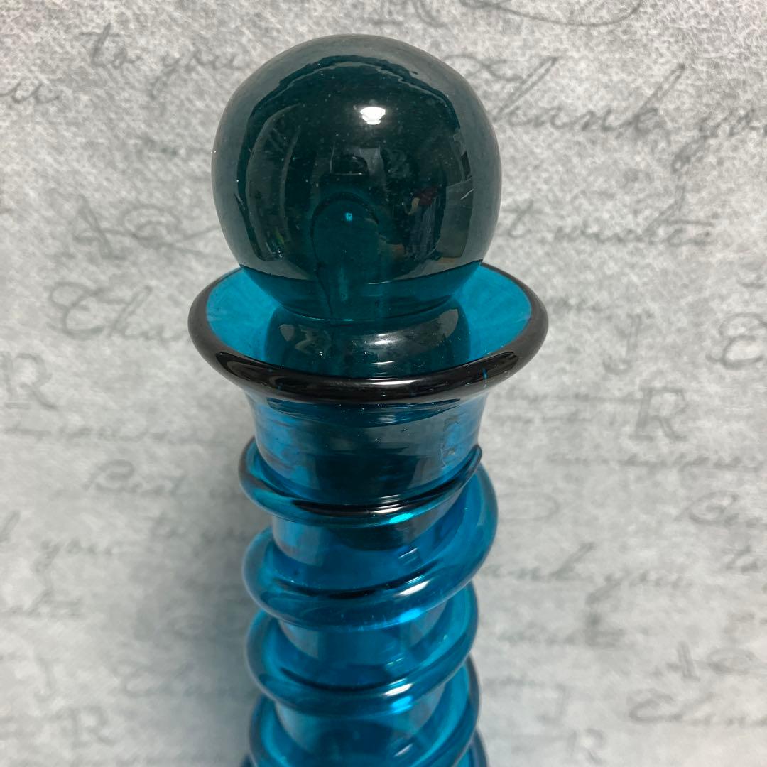 津軽びぃどろ　吹きガラス　カラフェ　　デキャンタ　水差し　首巻き　民藝