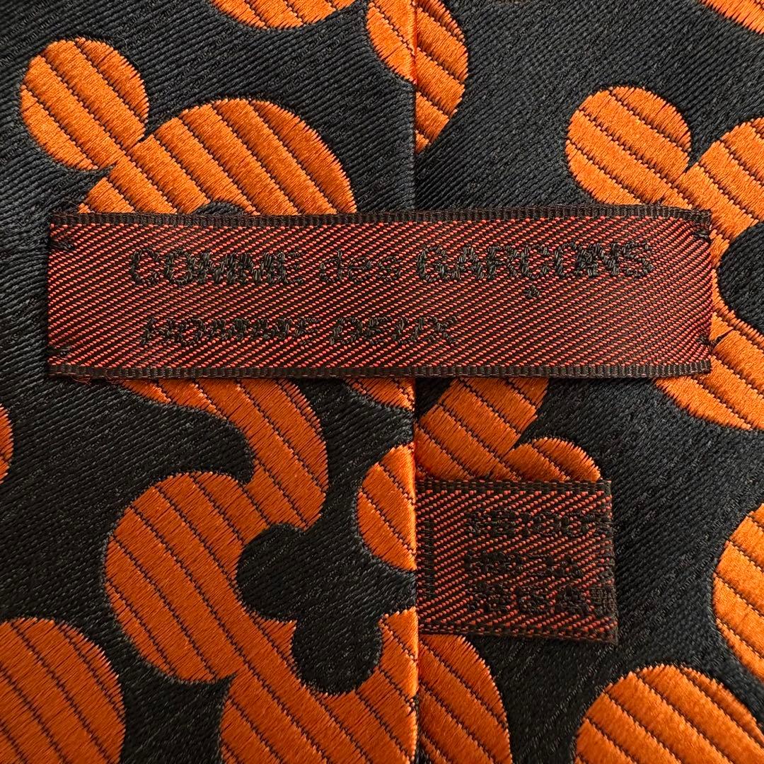 美品 コムデギャルソンオムドゥ ストライプ ネクタイ 幾何学柄