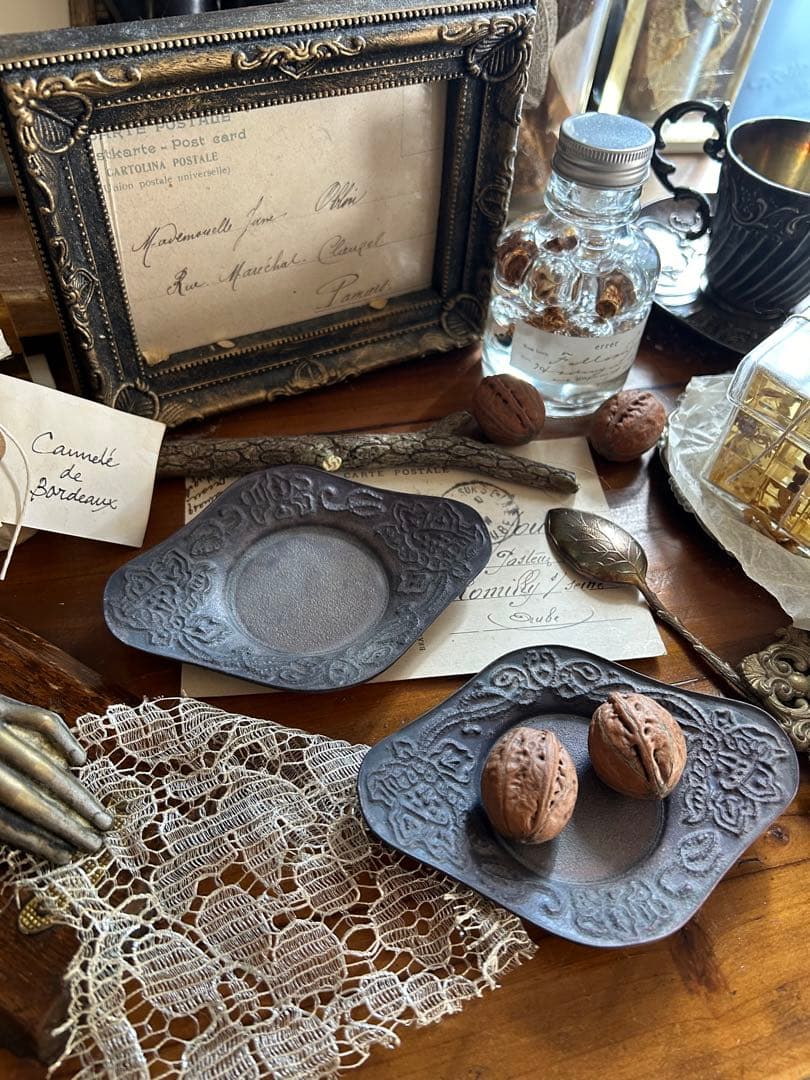 望月万里 茶托 イッチン 煎茶道具 器 茶器セット