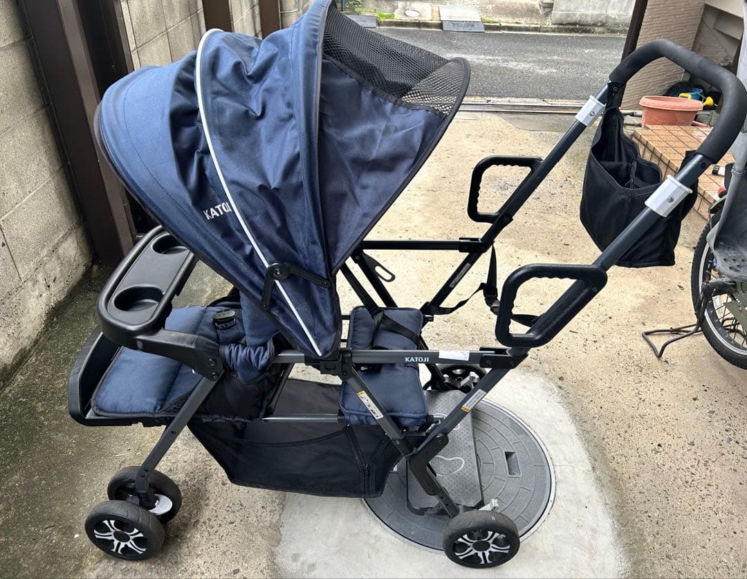 KATOJI カトージ　ベビーカー　二人でゴー　ネイビー