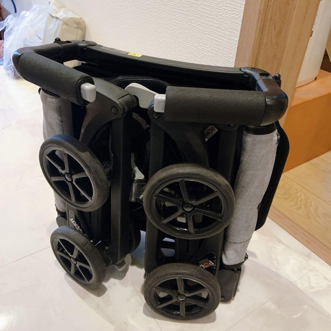 ポキット 超コンパクト 折りたたみ式ベビーカー グレー