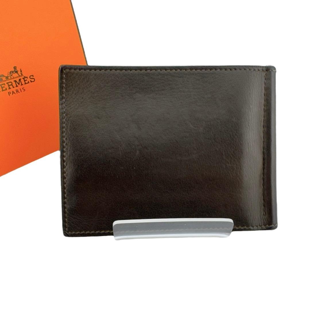 美品◆エルメス ポーカーGM 札入れ 二つ折り財布 マネークリップ 札入れ