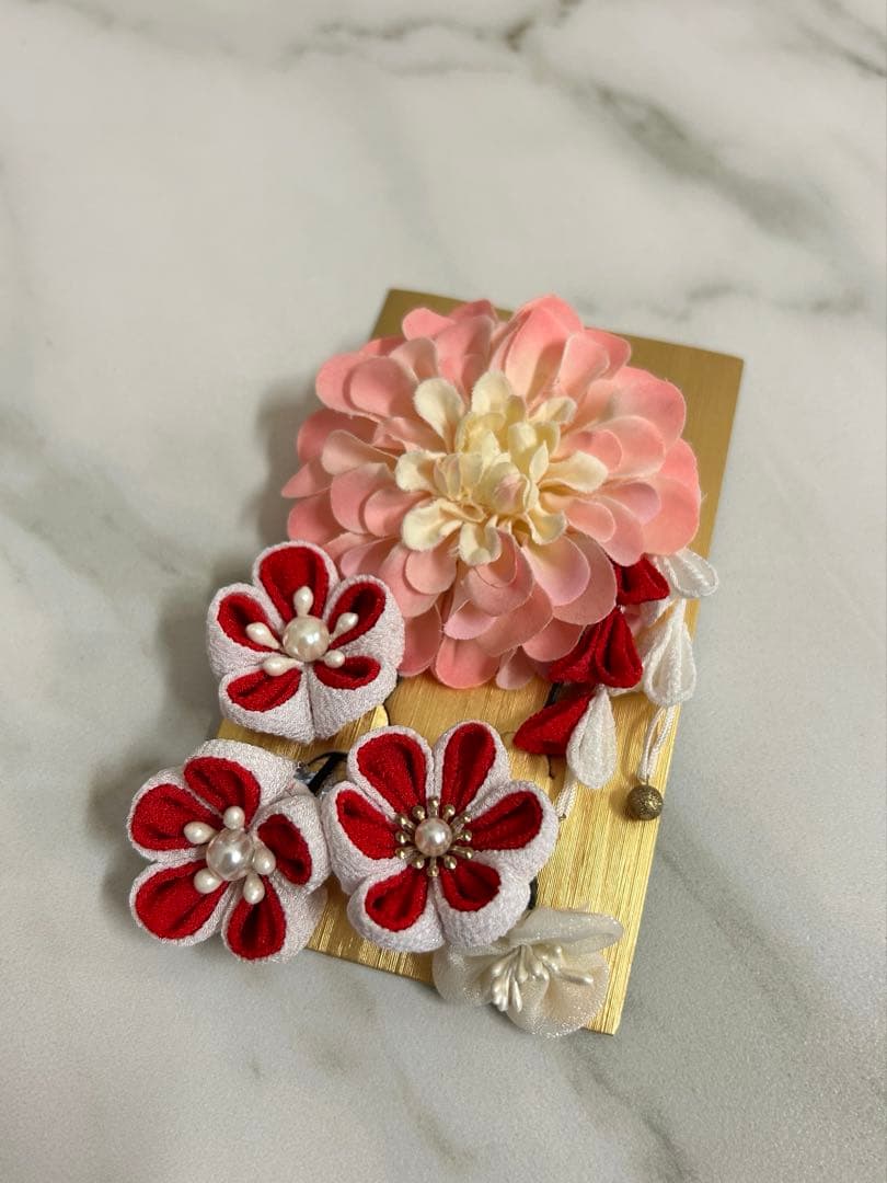 女の子七五三♡3歳♡ピンク 花柄刺繍 正絹高級お着物フルセット