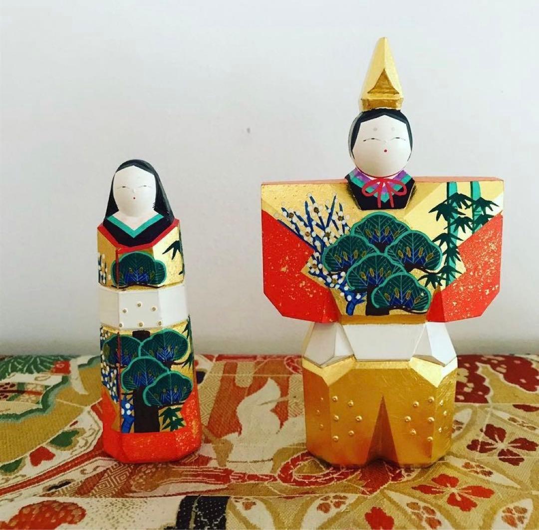 一刀彫　立ち雛　☆お値下げしました