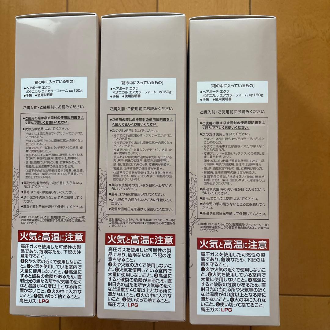 ヘアボーテ エクラ ボタニカルエアカラーフォーム3本セット