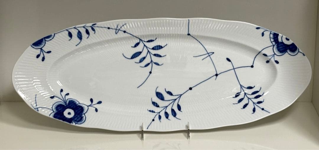 ロイヤルコペンハーゲン ブルーフルーテッド　メガフィッシュディッシュ　未使用