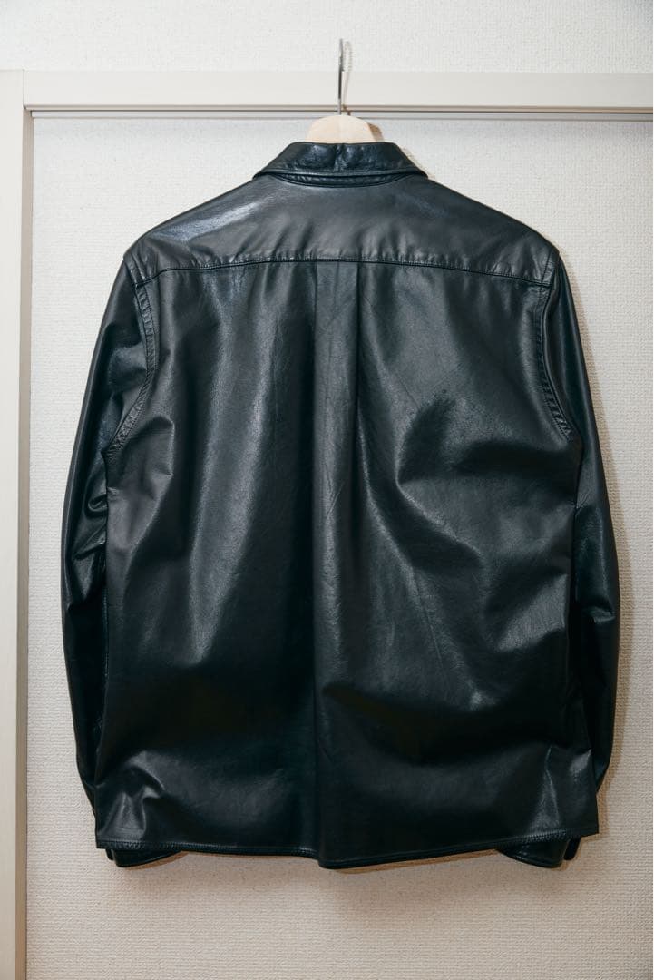 名作コムデギャルソンオム 田中オム レザーシャツ ジャケット ブルゾン