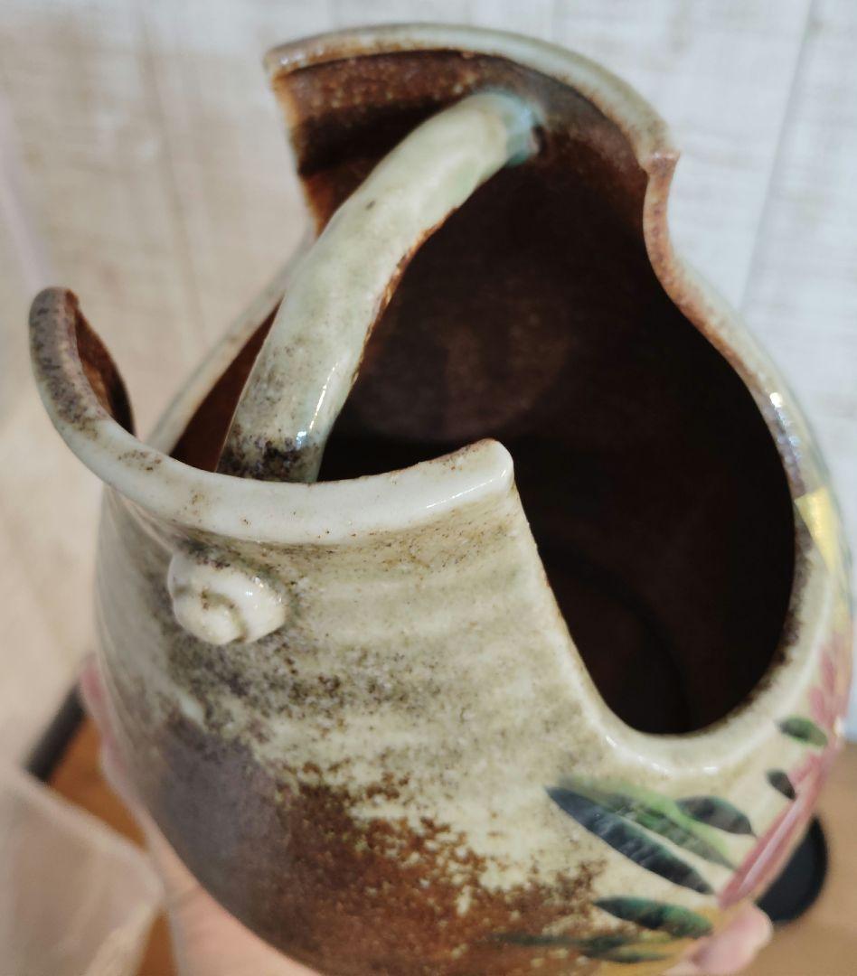 九谷焼　手桶花瓶　金彩あやめ　玉竜作　新品　未使用　花瓶　花器