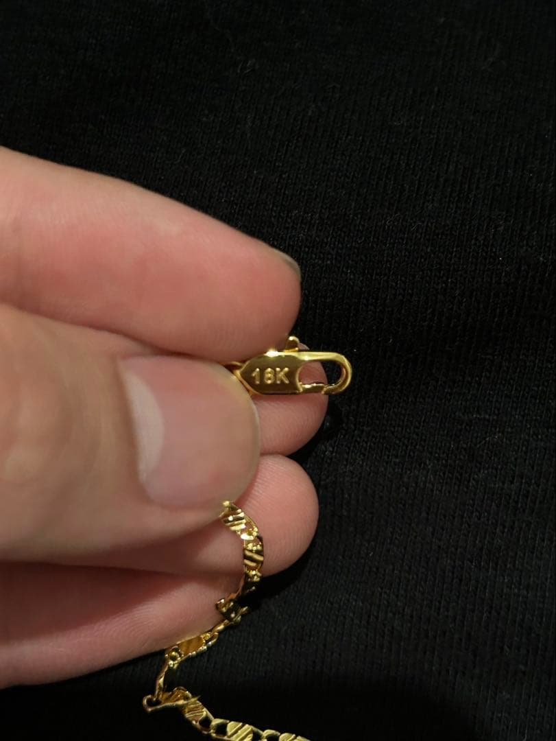 遺品整理18k刻印ありゴールドネックレス 50cm20インチ