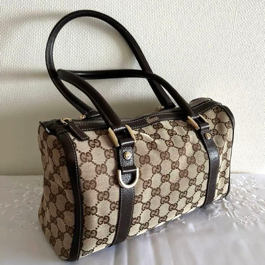 グッチ　GUCCI ミニ ボストンバッグ アビー　キャンバス