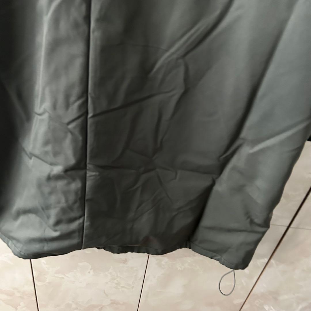 antiqua ビッグジッパーロングコート　グレー　オーバーサイズ　ドローコード