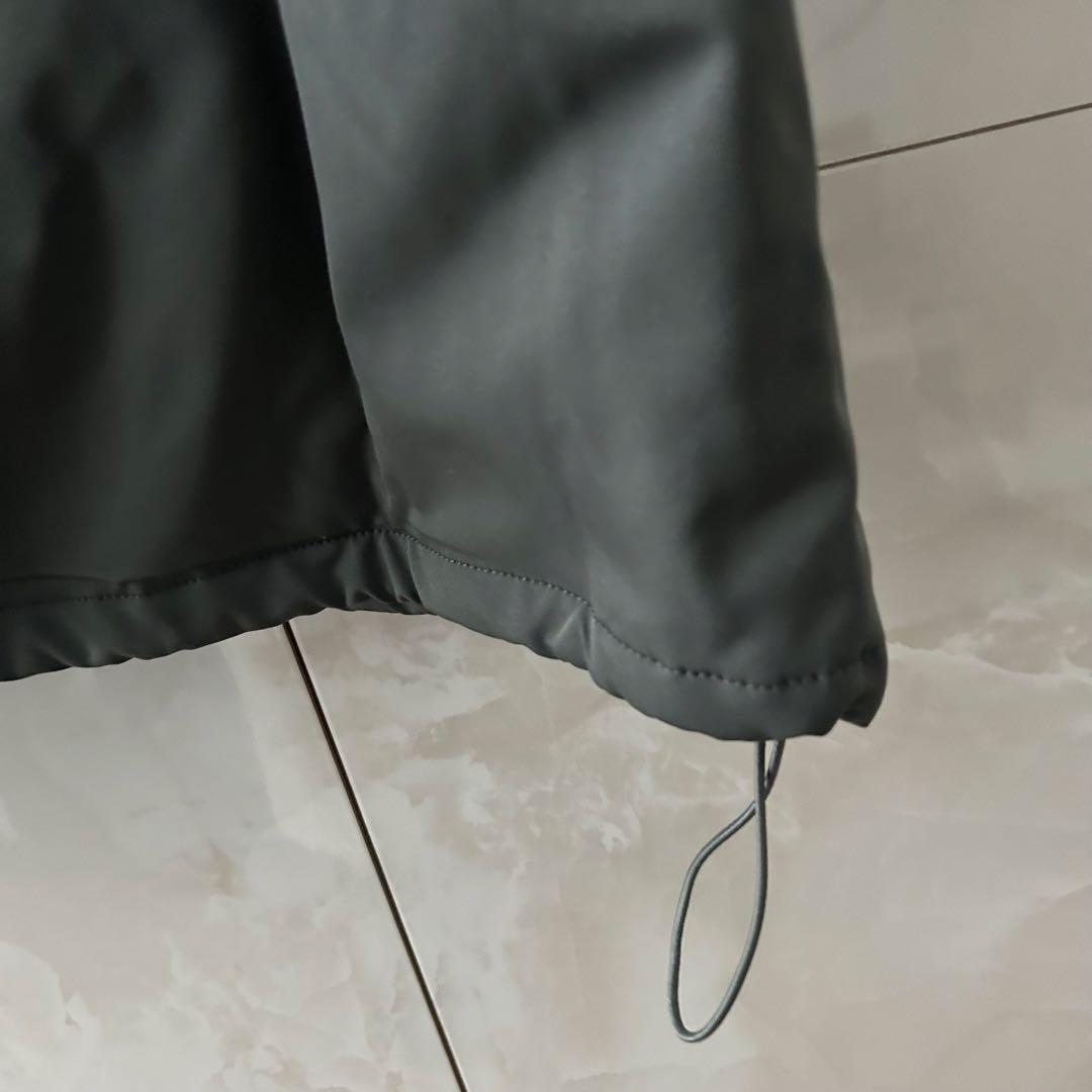 antiqua ビッグジッパーロングコート　グレー　オーバーサイズ　ドローコード