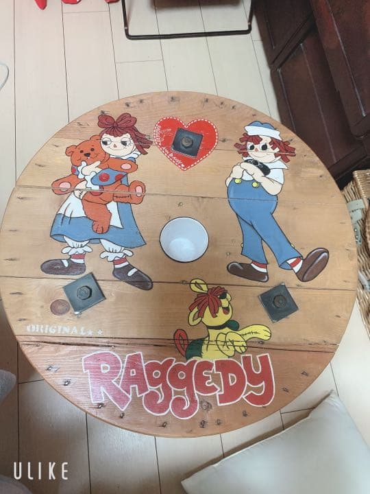 ♡ラガディ-アン&アンディ ハンドメイド 電線ドラムテーブル