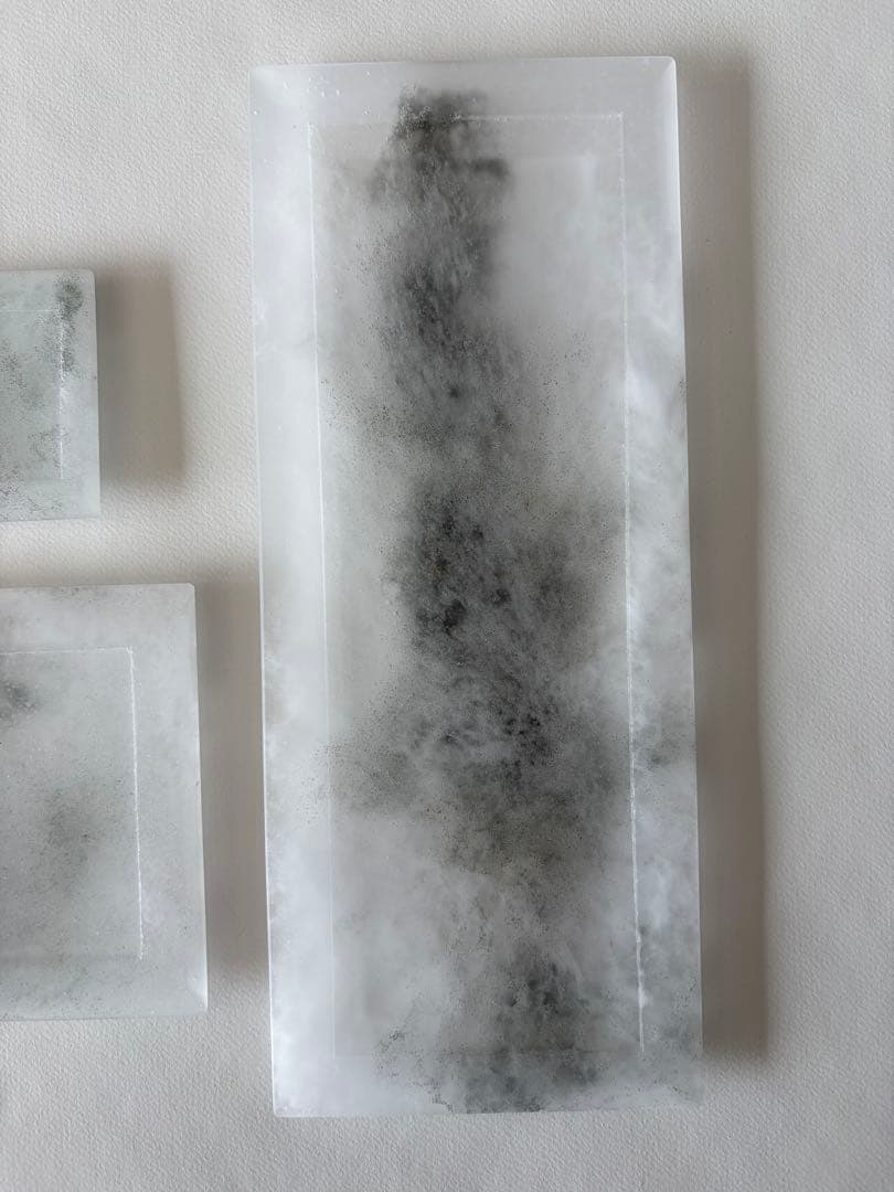 砂田夏海　shijima 角プレート　板皿　角皿　長皿　豆皿　箸置き　ガラス作家