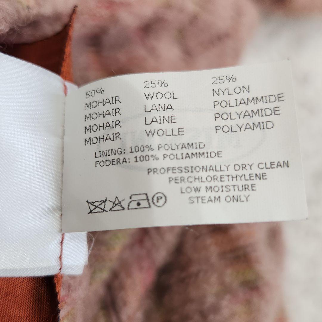 ✨大きいサイズ✨オレンジタグ✨ミッソーニ❣️ベルテッドコート　44　モヘヤ50%