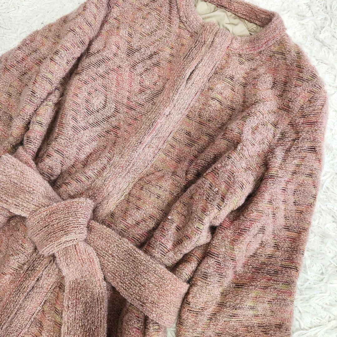 ✨大きいサイズ✨オレンジタグ✨ミッソーニ❣️ベルテッドコート　44　モヘヤ50%