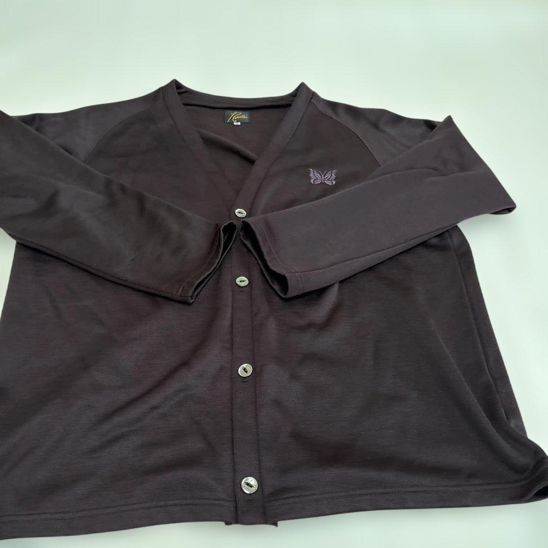 ニードルズ Vネックカーディガン QV337 ダークパープル M needles