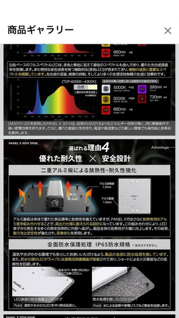 PANEL X PL-X 301H 4000K-4300K 3つ