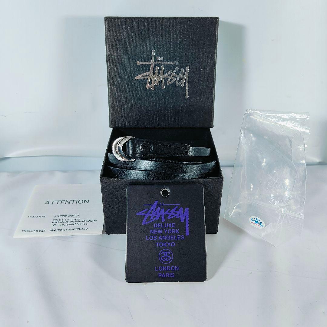 【限定品】STUSSY×JAM 　30周年記念　高級4連本革ブレスレット