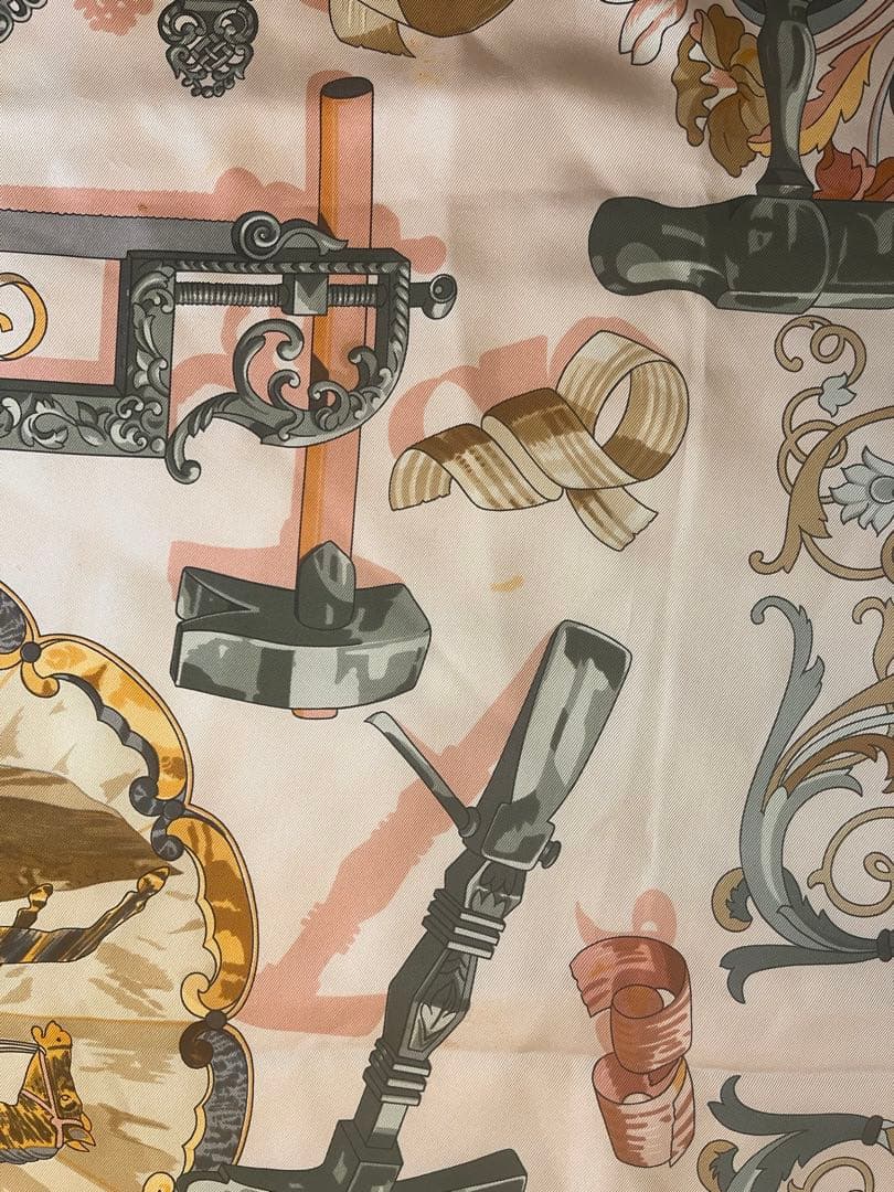 値下げ！エルメス HERMES 90 ピンク　スカーフ