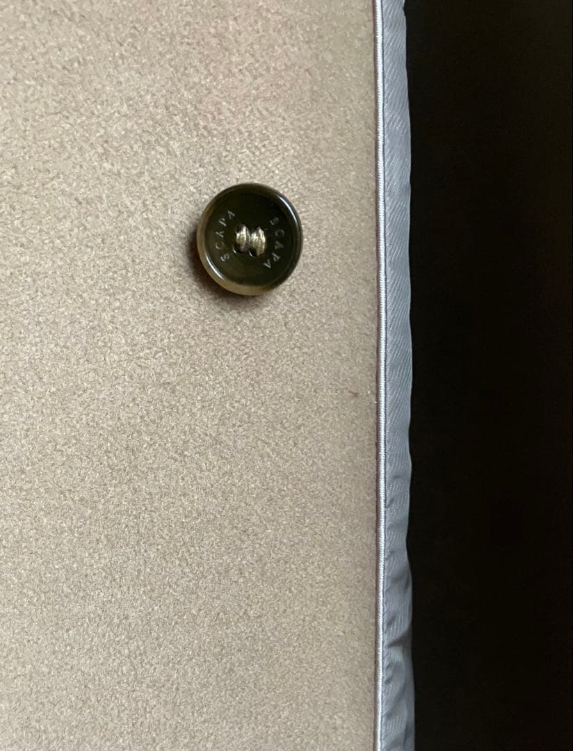 SCAPA ウールカシミヤ　ロングコート　ダブル　38 キャメル　着丈117cm