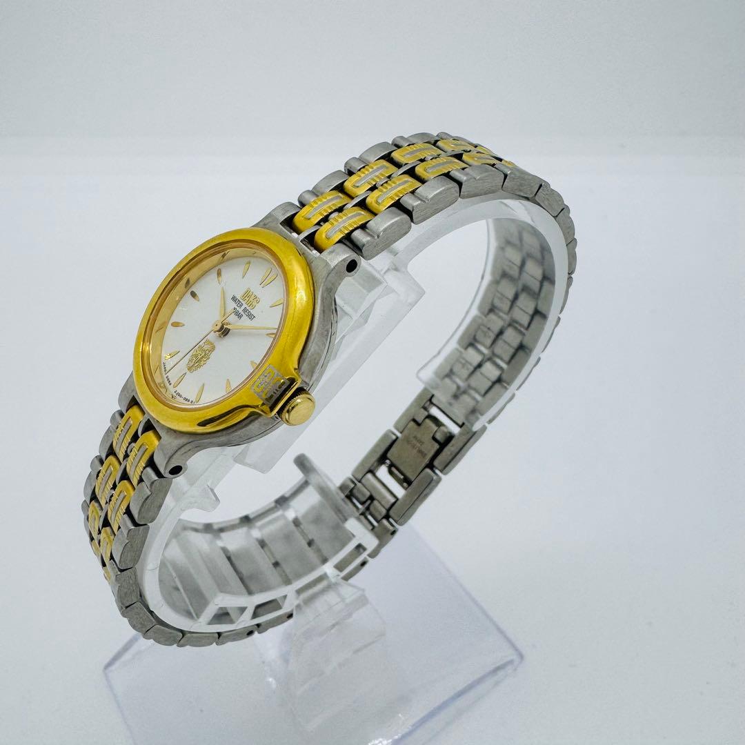 ✨DAKS✨ダックス✨ホワイト文字盤✨クォーツ✨コンビ✨腕時計✨