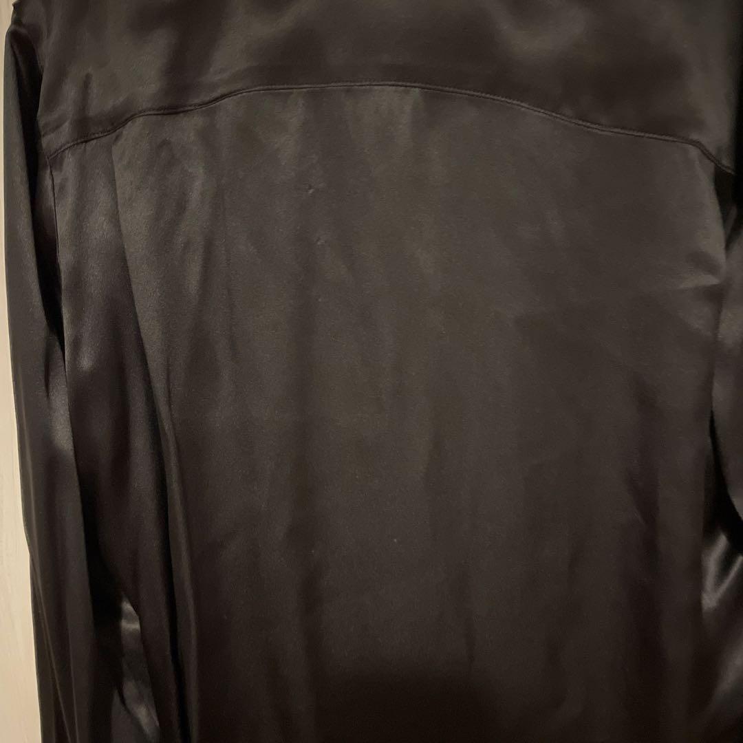 強*壺様 美品　Casablanca シルク パジャマシャツ　Mサイズ　ブラック