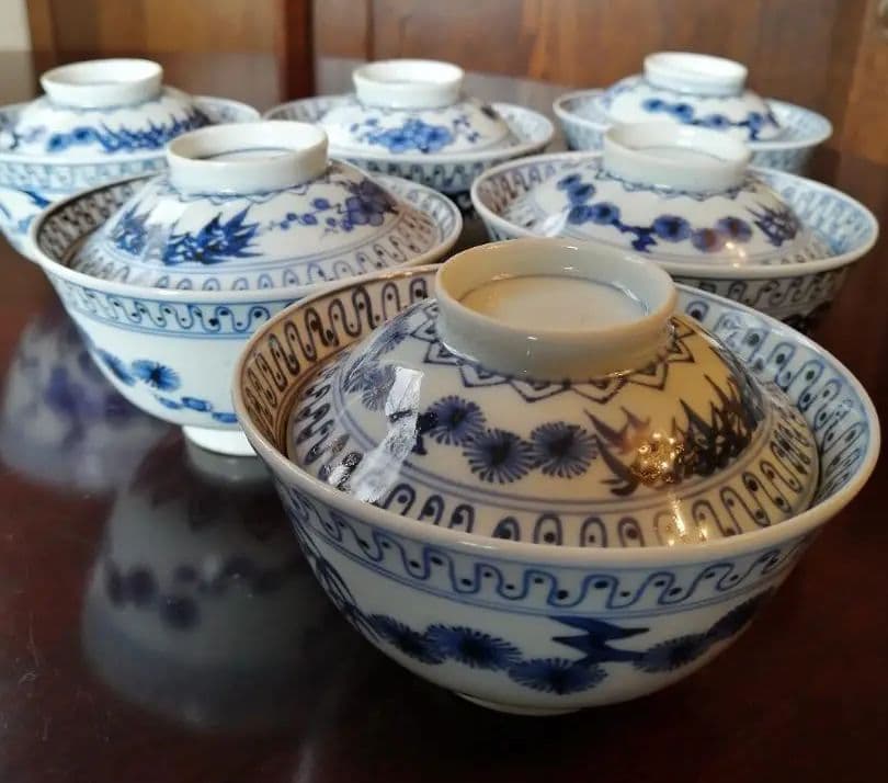 伊万里焼き　松竹梅　蓋椀　6点セット