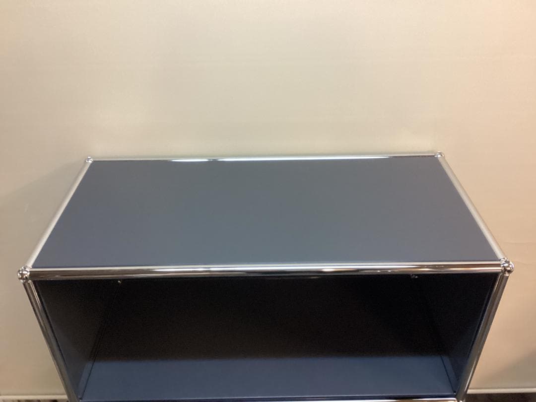 USMハラー ３段 オープンキャビネット シェルフ アントラサイト