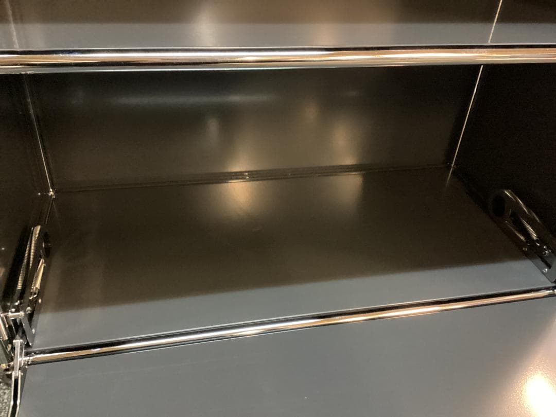 USMハラー ３段 オープンキャビネット シェルフ アントラサイト