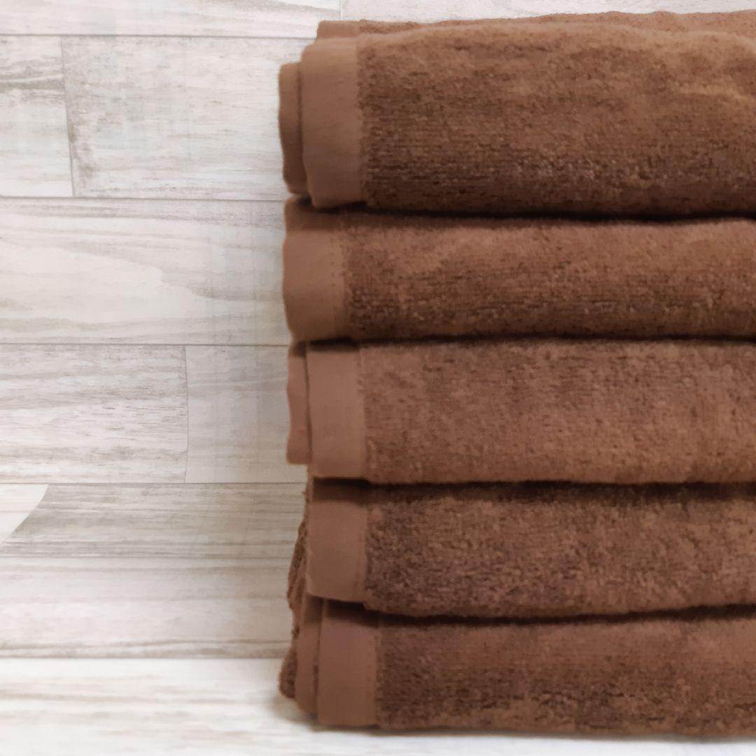 1200匁バスタオル ダークブラウン20枚！！◯畳まず◯綿100%