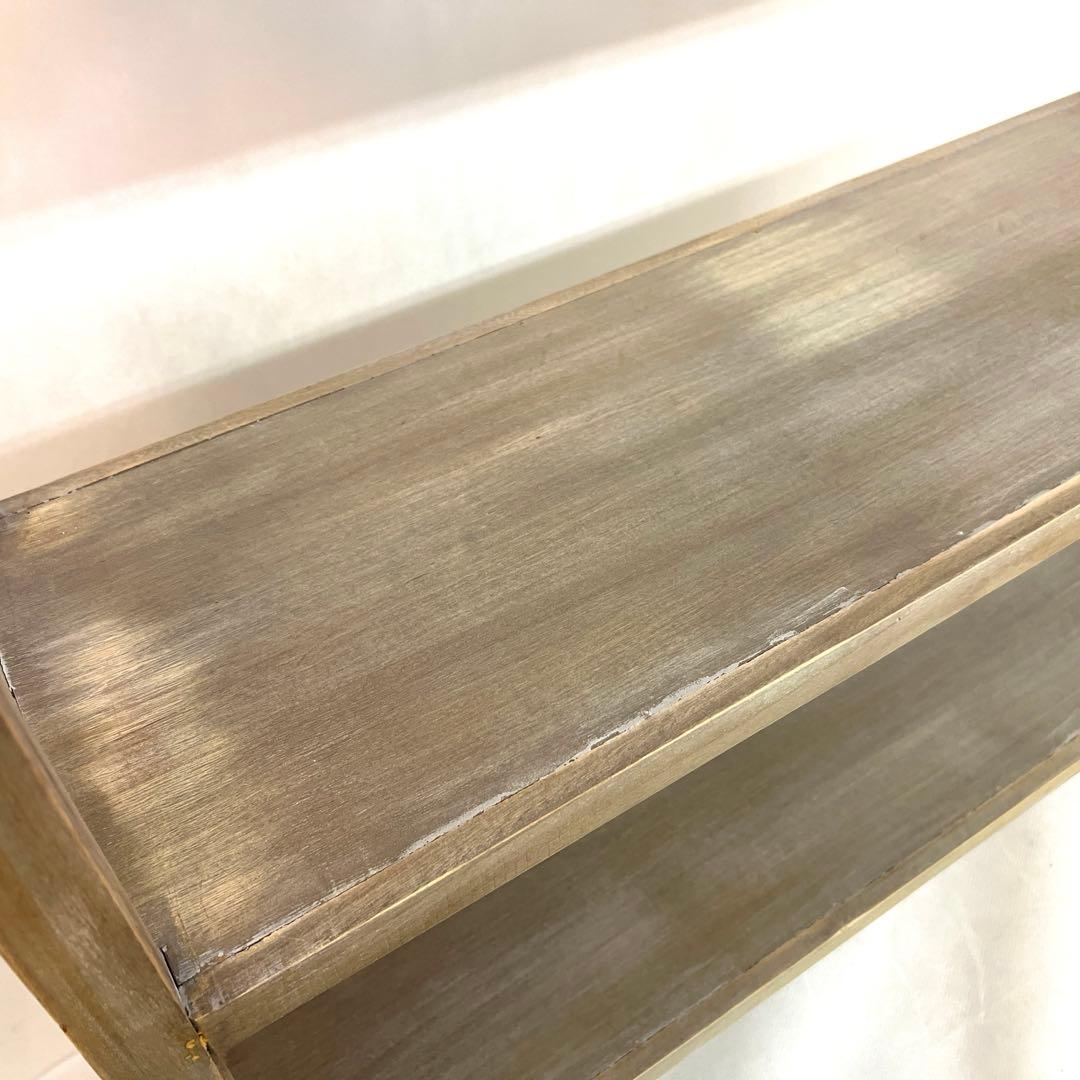 木の棚・ラック・グレーベージュ・ オープンラック・幅90cm 高さ122.5cm