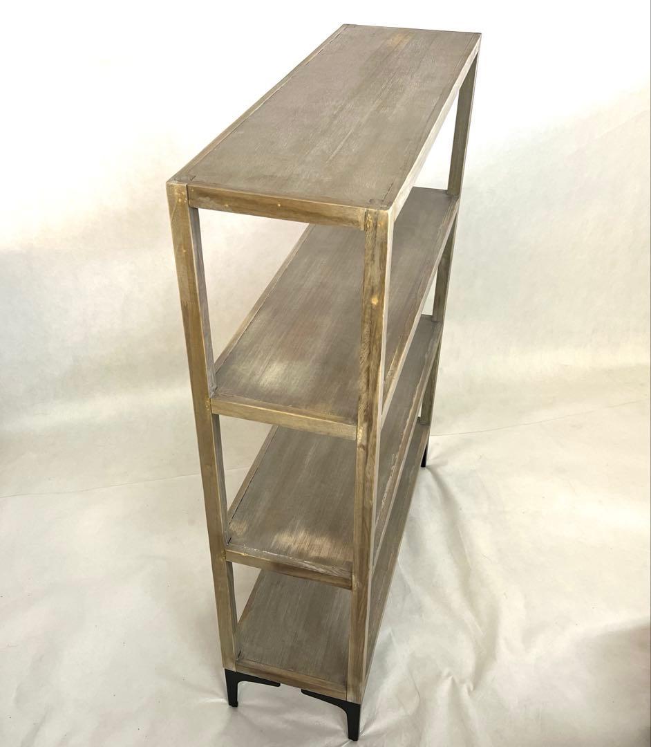 木の棚・ラック・グレーベージュ・ オープンラック・幅90cm 高さ122.5cm