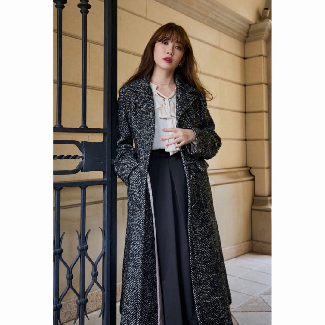 ジャケット・アウター Herringbone Wool-Blend Classic Coat