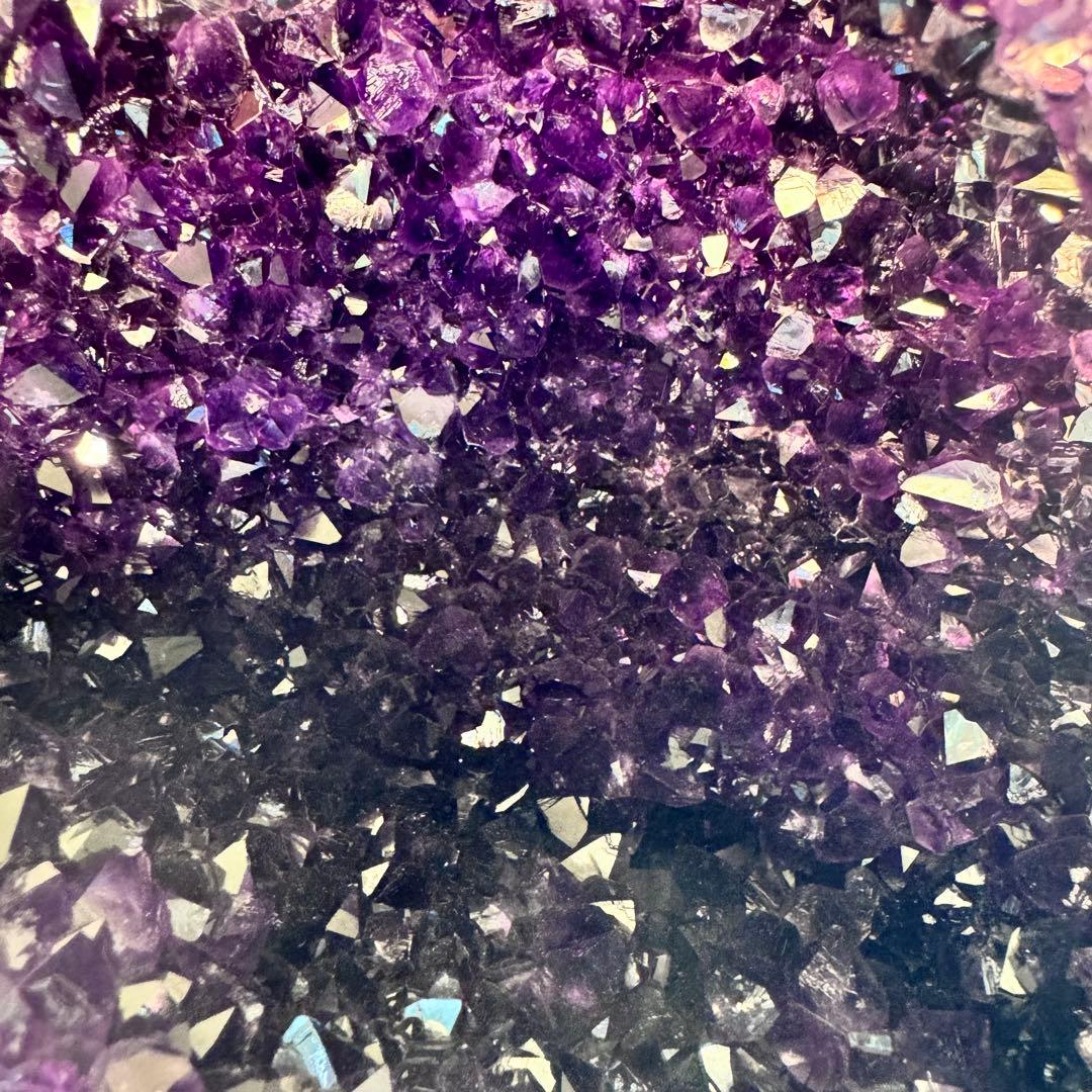 G-6アメジストドーム　濃紫クラスタージォード　天然石　クリスタル　置物13.6