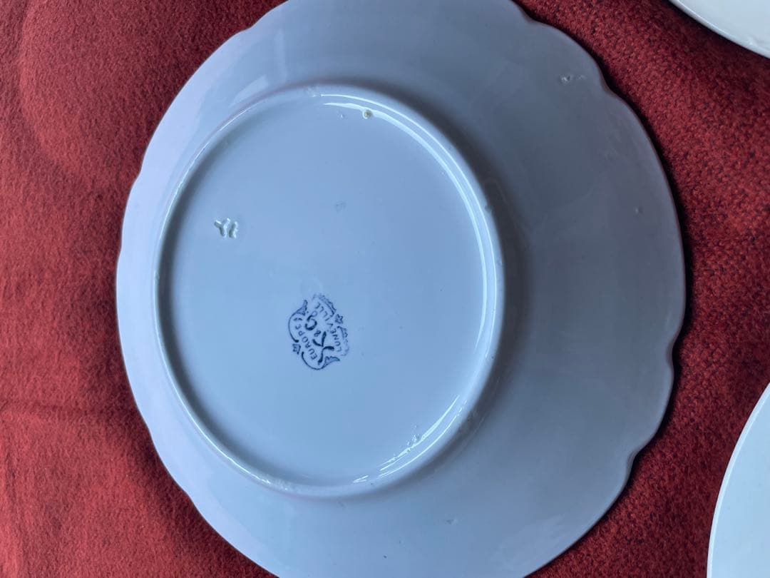 フランス　アンティーク食器　サルグミンヌ・ジアン・ルネビル　 3枚セット