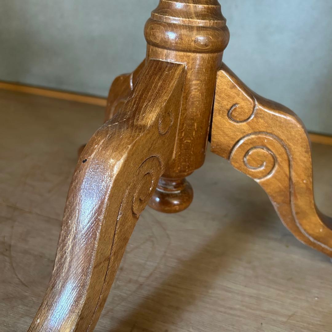 サイドテーブル　イタリア　木製　猫脚