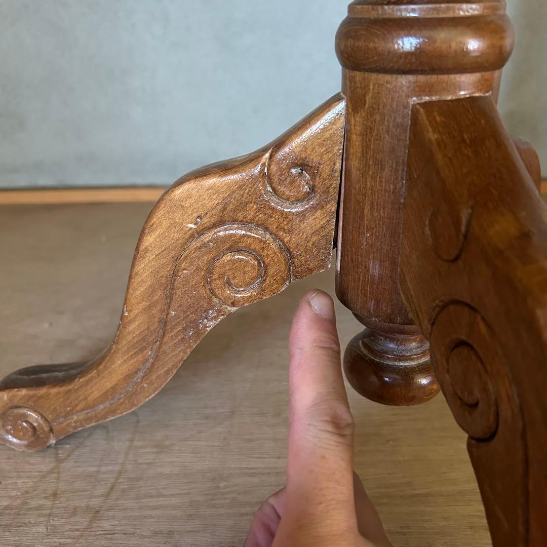 サイドテーブル　イタリア　木製　猫脚