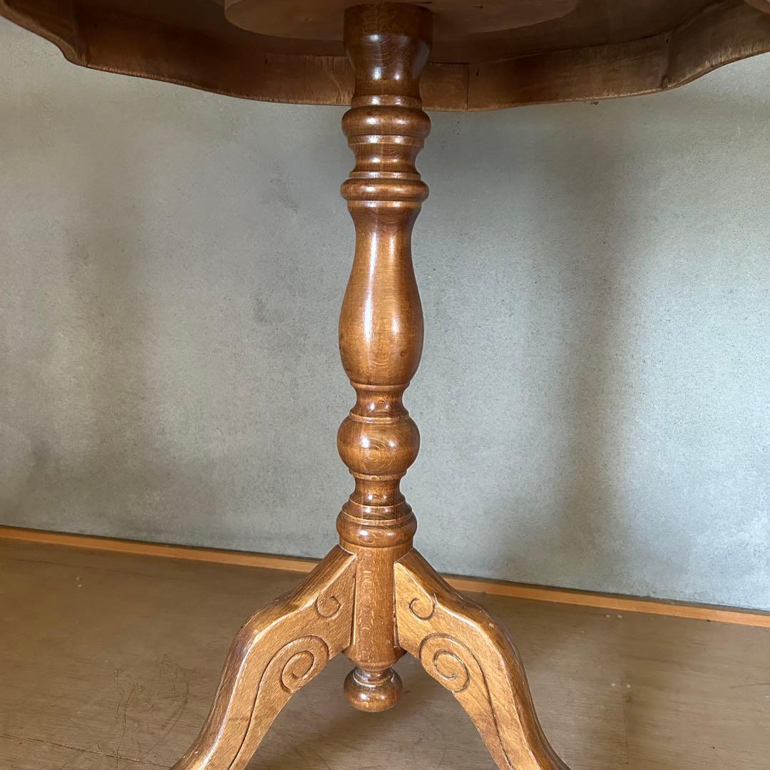 サイドテーブル　イタリア　木製　猫脚