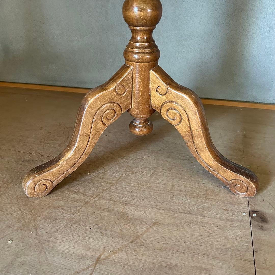 サイドテーブル　イタリア　木製　猫脚